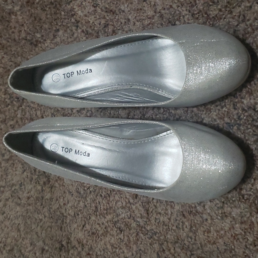 Glitter sliver wedges